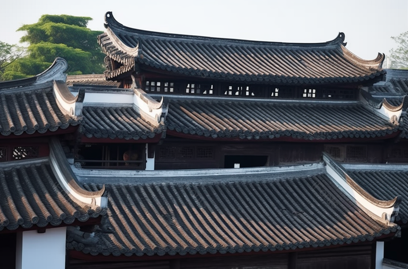 江南水乡亭台楼阁屋顶特色建筑摄影实拍,高清,摄影图,摄影图片,图片大全,摄影图免费下载